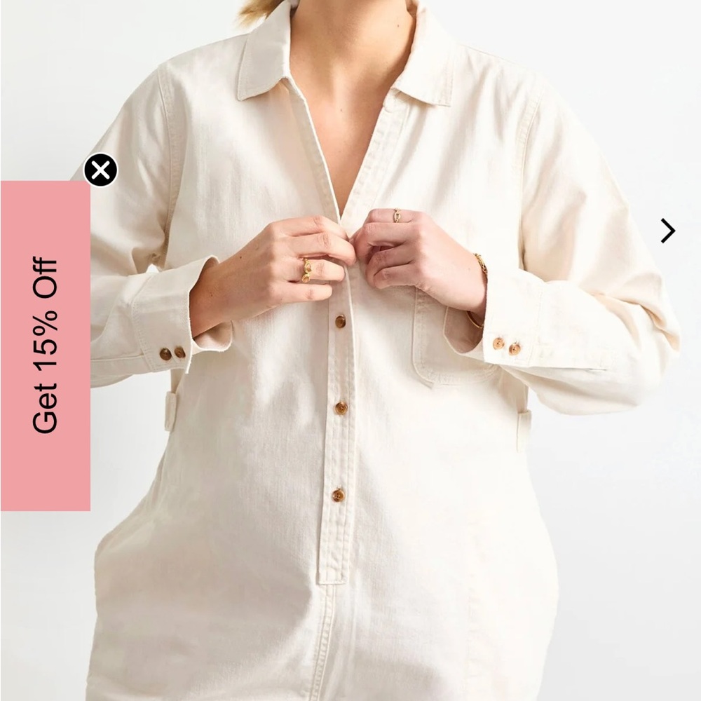 Hatch Ivory Button-Up Blouse